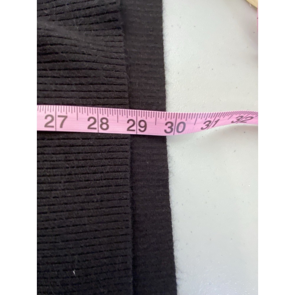 Chico's Womens 2 Black Sweater Tunic Long Sleeve Side Button Pullover Knit Top - Picture 7 of 9